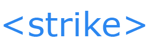 HTML strike tag