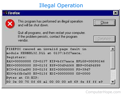 Illegal Operation