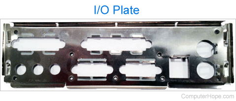 Computer I/O plate template