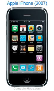Apple iPhone released in 2007.