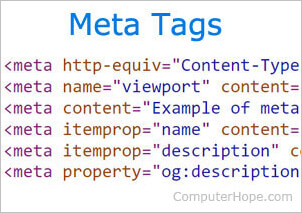 Meta tag examples.