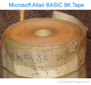 Altair BASIC tape