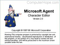 Microsoft Agent character editor, a tool published by Microsoft.