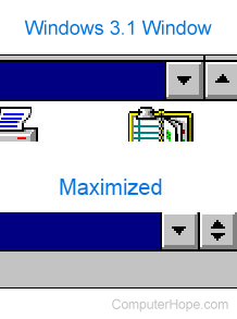 Windows 3.1 window maximized