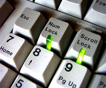 Num Lock and Scroll Lock keyboard keys