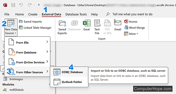 Connect to ODBC Data Source in Microsoft Access