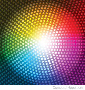 Many dots with rainbow of colors