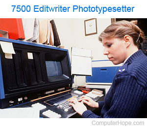 7500 Editwriter Phototypesetter.
