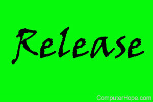 release written in green and black
