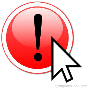 Red report button with mouse cursor.