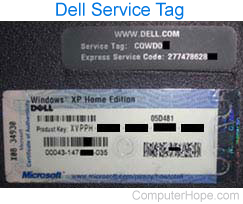 Dell Service Tag