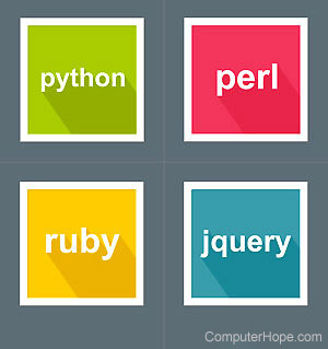 Four programming languages that use a shebang.