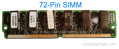 SIMM with 4 MB of memory and 72-pinns