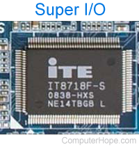 SIO (Super I/O) IC on computer motherboard