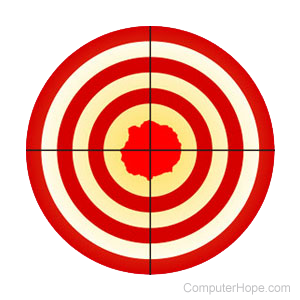 Target with a bullseye in the middle.