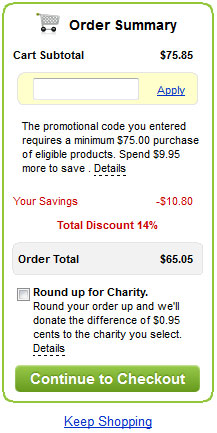 Coupon and promo code