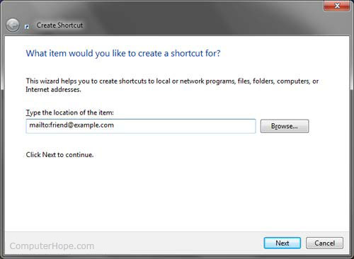 Email Windows shortcut 