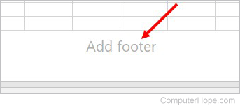 Add footer in Microsoft Excel