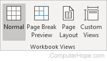 Excel view workbook views