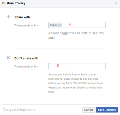 Facebook settings tagging custom add