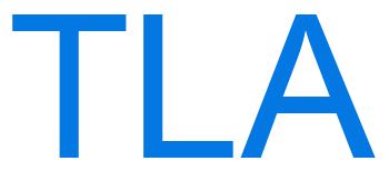 TLA written in blue text