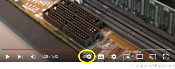 YouTube AutoPlay setting in the On position.
