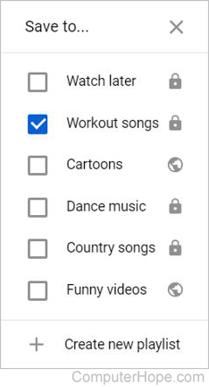 YouTube playlists