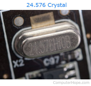 Computer sound card crystal