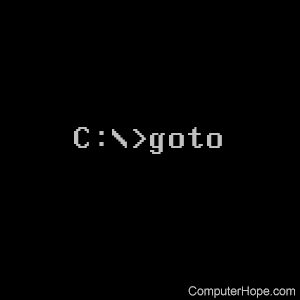 goto command at a command line C prompt