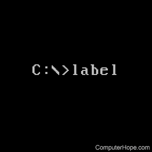 label command at a command line.