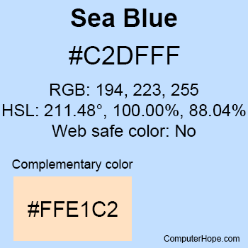 Example of Sea Blue color or HTML color code #C2DFFF.