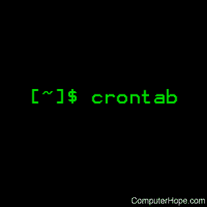 crontab command in Linux.
