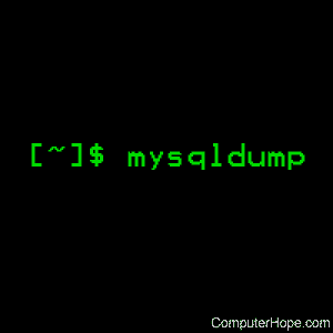 mysqldump command