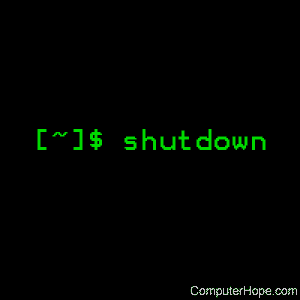 shutdown command