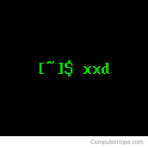 Linux and unix xxd command