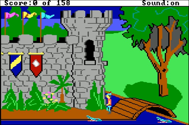 Kings Quest 1 opening screen.