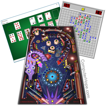Solitaire, Minesweeper, and Pinball games for Windows
