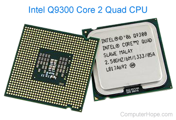Intel Q9300 Core 2 Quad CPU.