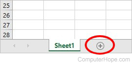 Add worksheet in Excel 2013 and later