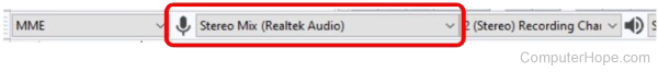 Audacity Recording Device setting