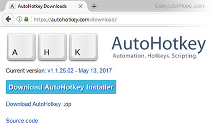 AutoHotkey download page