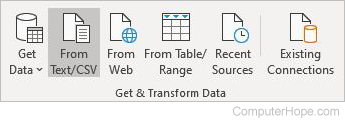 Excel data Get & transform data