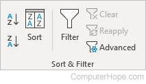 Excel Data Sort & Filter