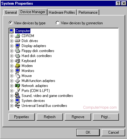 Microsoft Windows 98 Device Manager