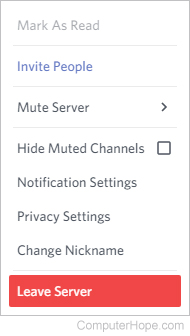 Discord Server Settings.