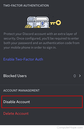 Disable Account selector on Discord mobile.