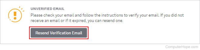 Mengirim ulang email verifikasi di Discord.