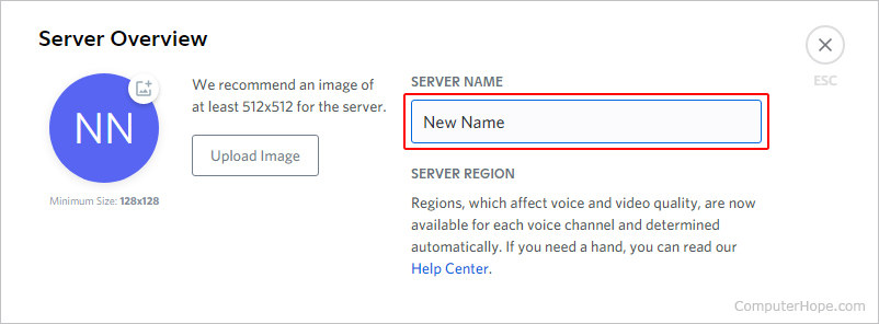 How to Change a Server Name in Discord