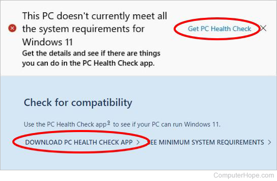Download PC Health Check