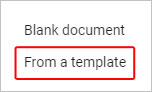 Create a document in Google Drive using a template.